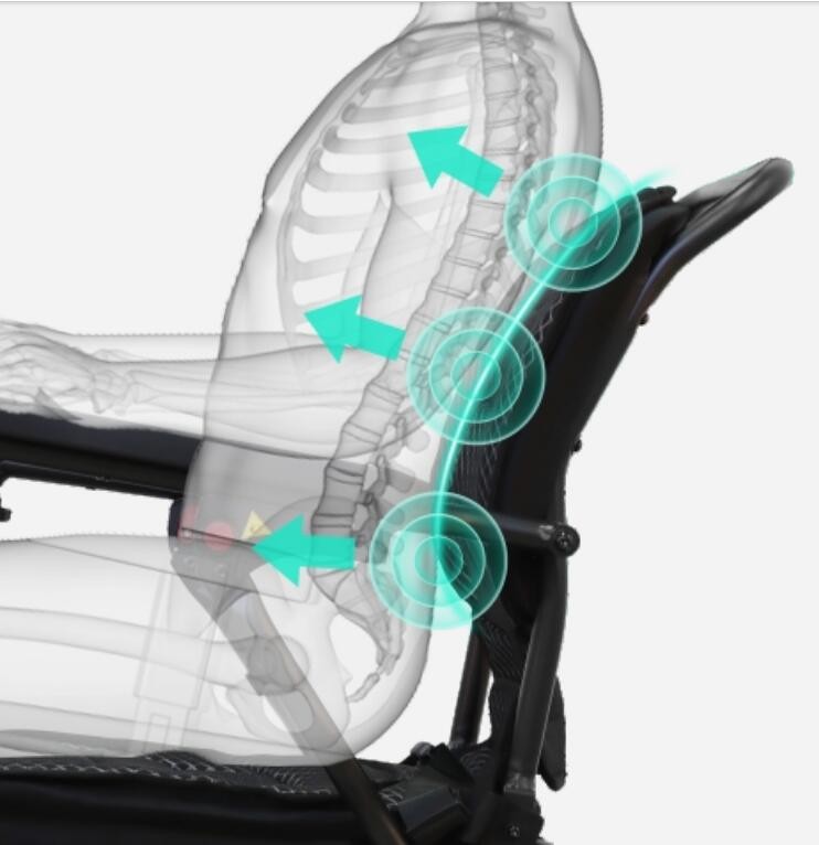 Airline Travel Manual ergonomic Wheelchair Lightweight Travelling Folding transport wheelchair for Elderly