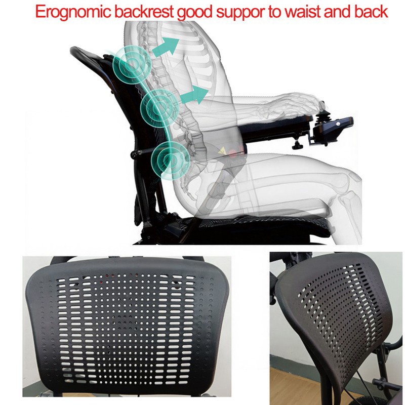 HE803-1 Airline Travel Manual ergonomic Wheelchair Lightweight Travelling Folding transport wheelchair for Elderly