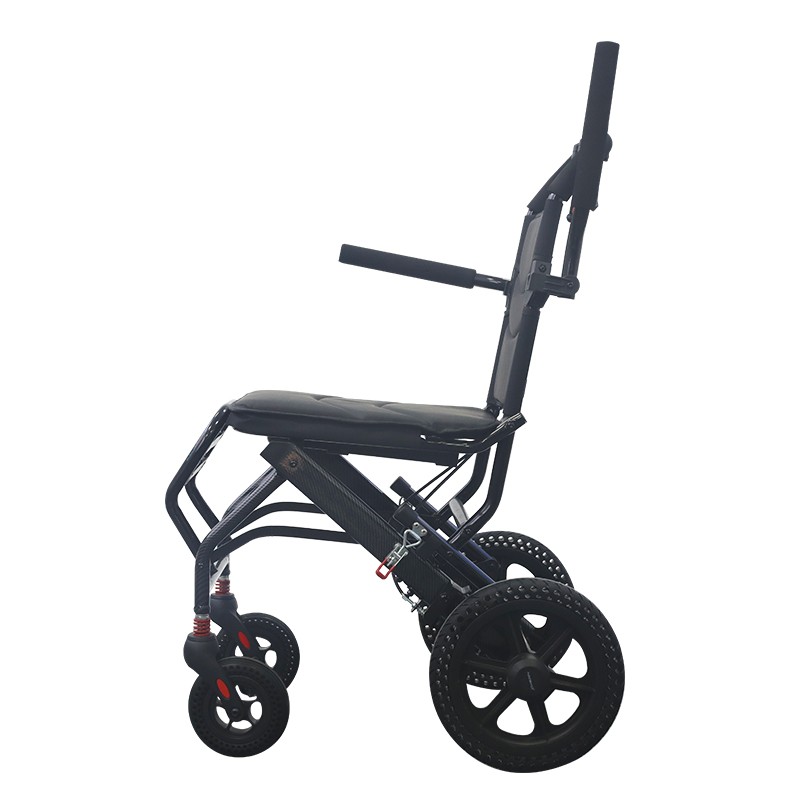 Factory Customized Aluminum Alloy Portable Lightweight Leisure Manual Wheelchair Compact Folding airline outdoor Wheelchair for Disabled