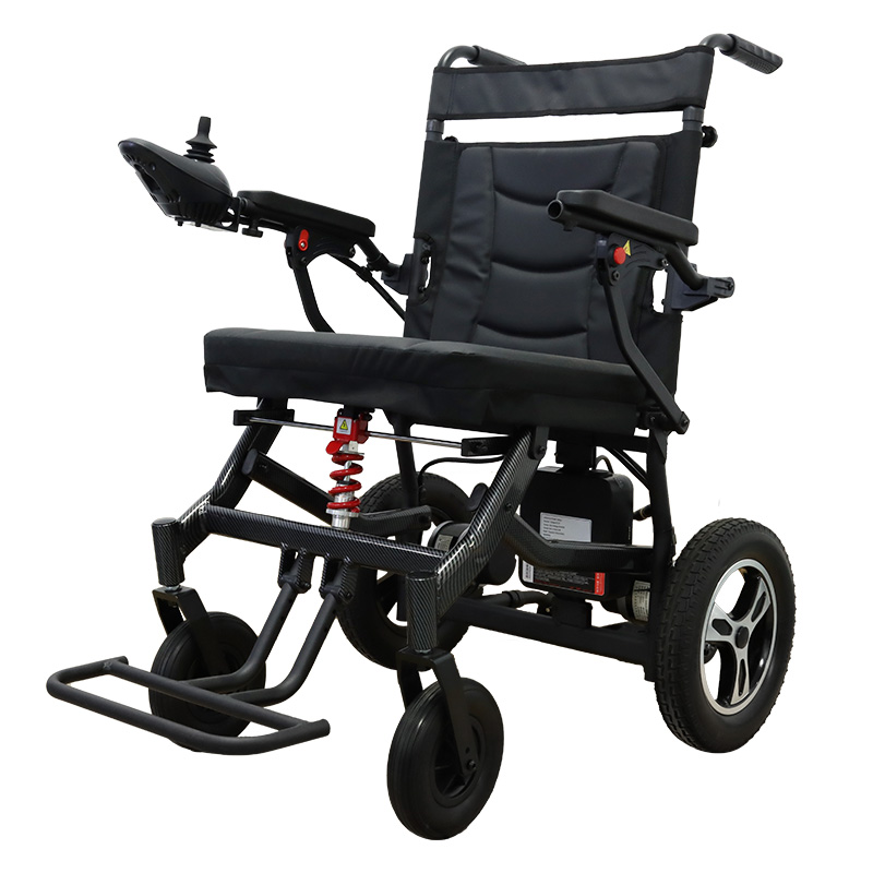 HE704  Electric Wheelchair Compact Folding Portable Foldable Lightweight Electric Wheelchair with Lithium Battery