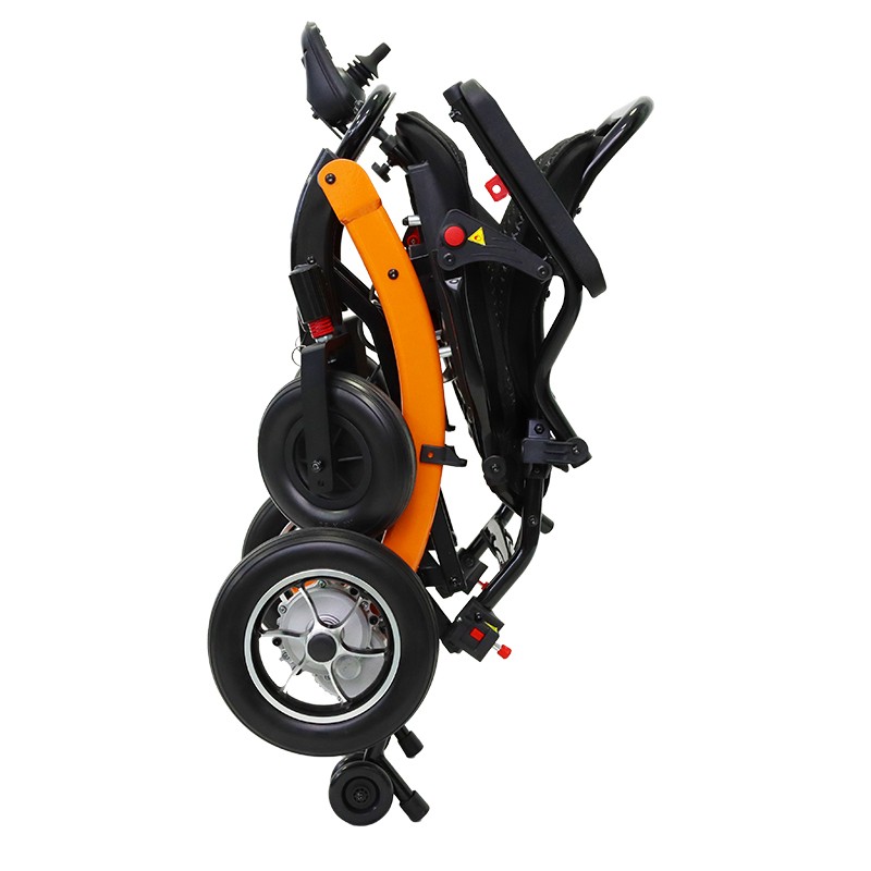Ergonomic foldable electric outdoor wheelchair aluminum lightweight power wheelchair outdoor airline wheelchair