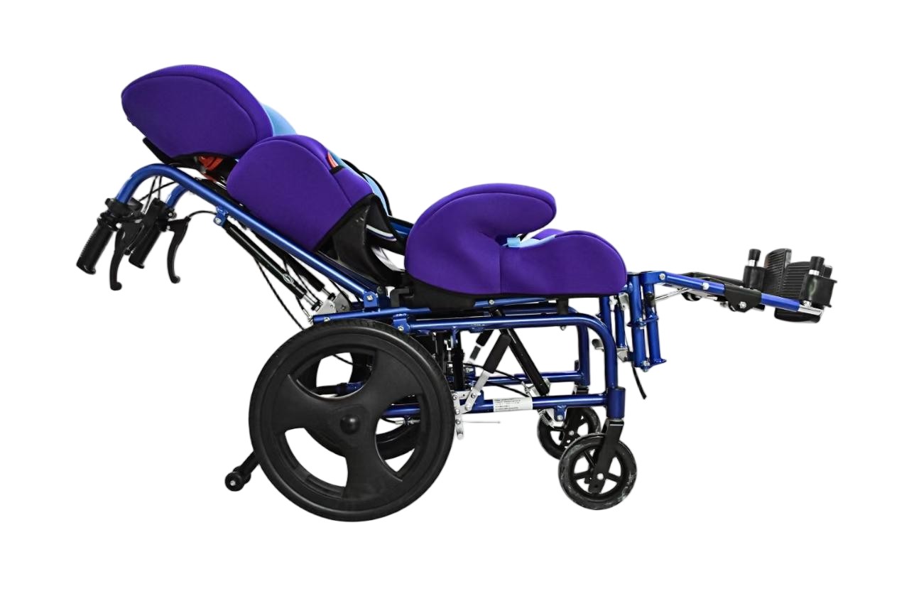HE258LBC-Reclining High-Back Aluminum Wheelchair with Elevating Footrests