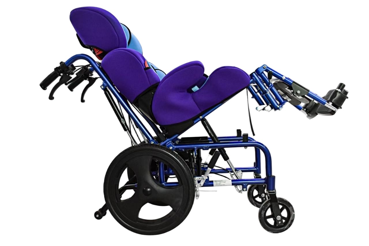 HE258LBC-Reclining High-Back Aluminum Wheelchair with Elevating Footrests