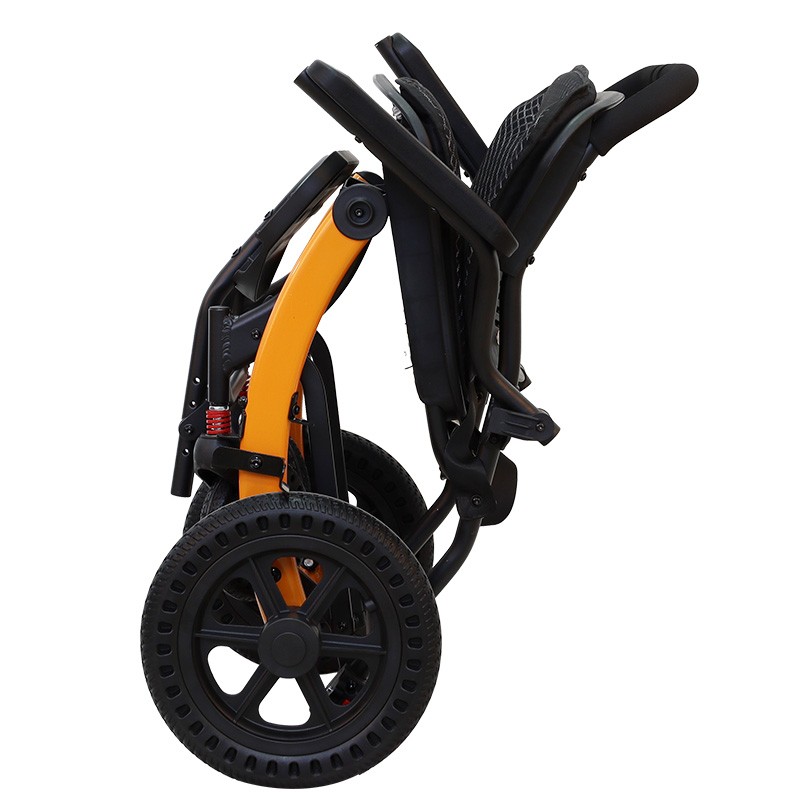 Light weight manual travel wheelchair portable folding hand push adult disabled elderly ergonomic wheelchair