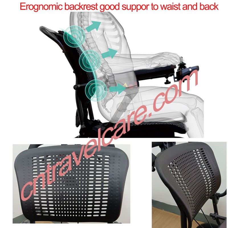 Light weight reclining Electric Wheelchair Lithium Battery portable folding Electric Wheelchair for Disabled