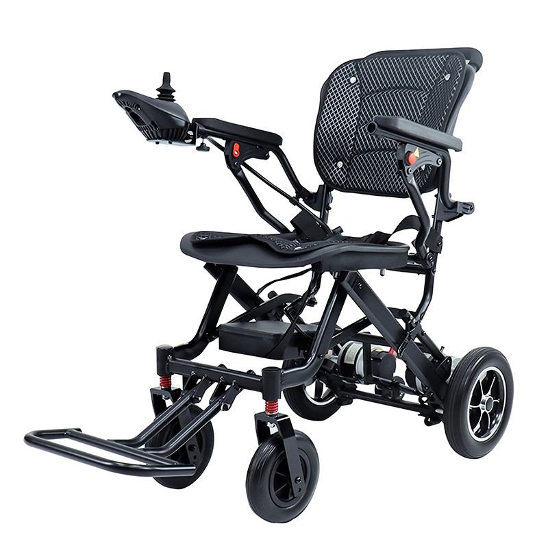 foldable electric wheelchair aluminum lightweight power wheel chair outdoor airline wheelchair