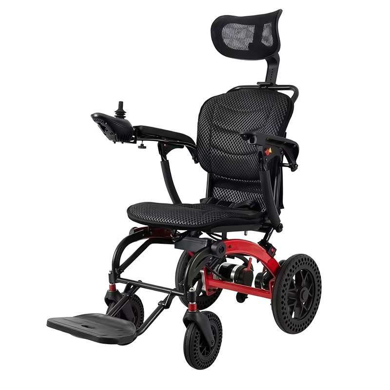 aluminum light weight foldable electric wheelchair power wheel chair outdoor airline wheelchair